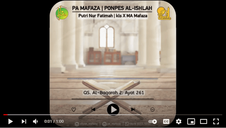 Tilawah Al Quran Salah Satu Santri MA Mafaza